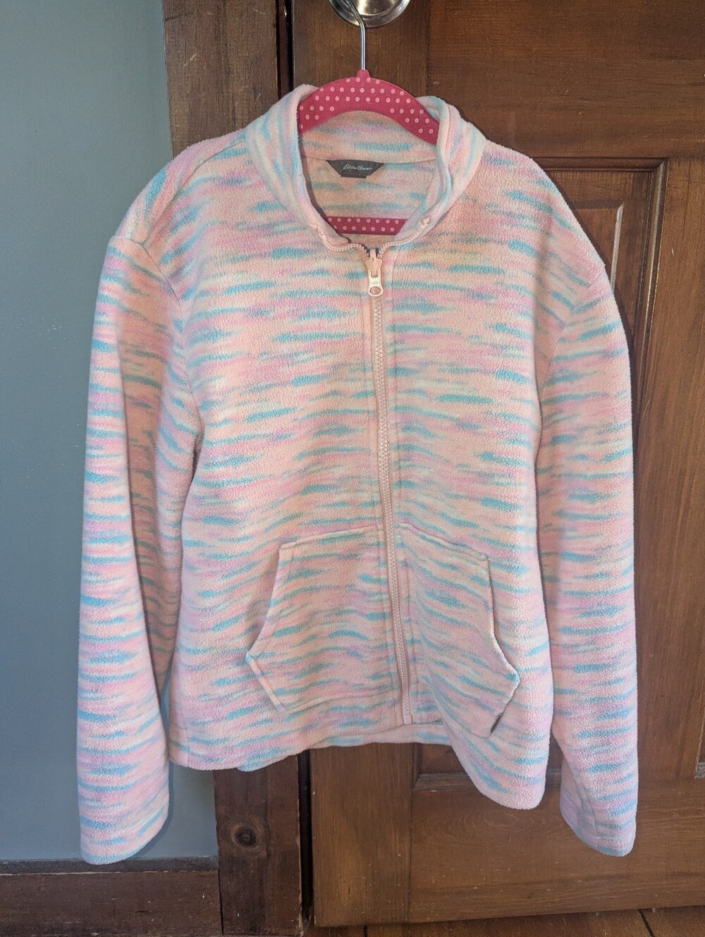 Pink Teal Fleece Jacket